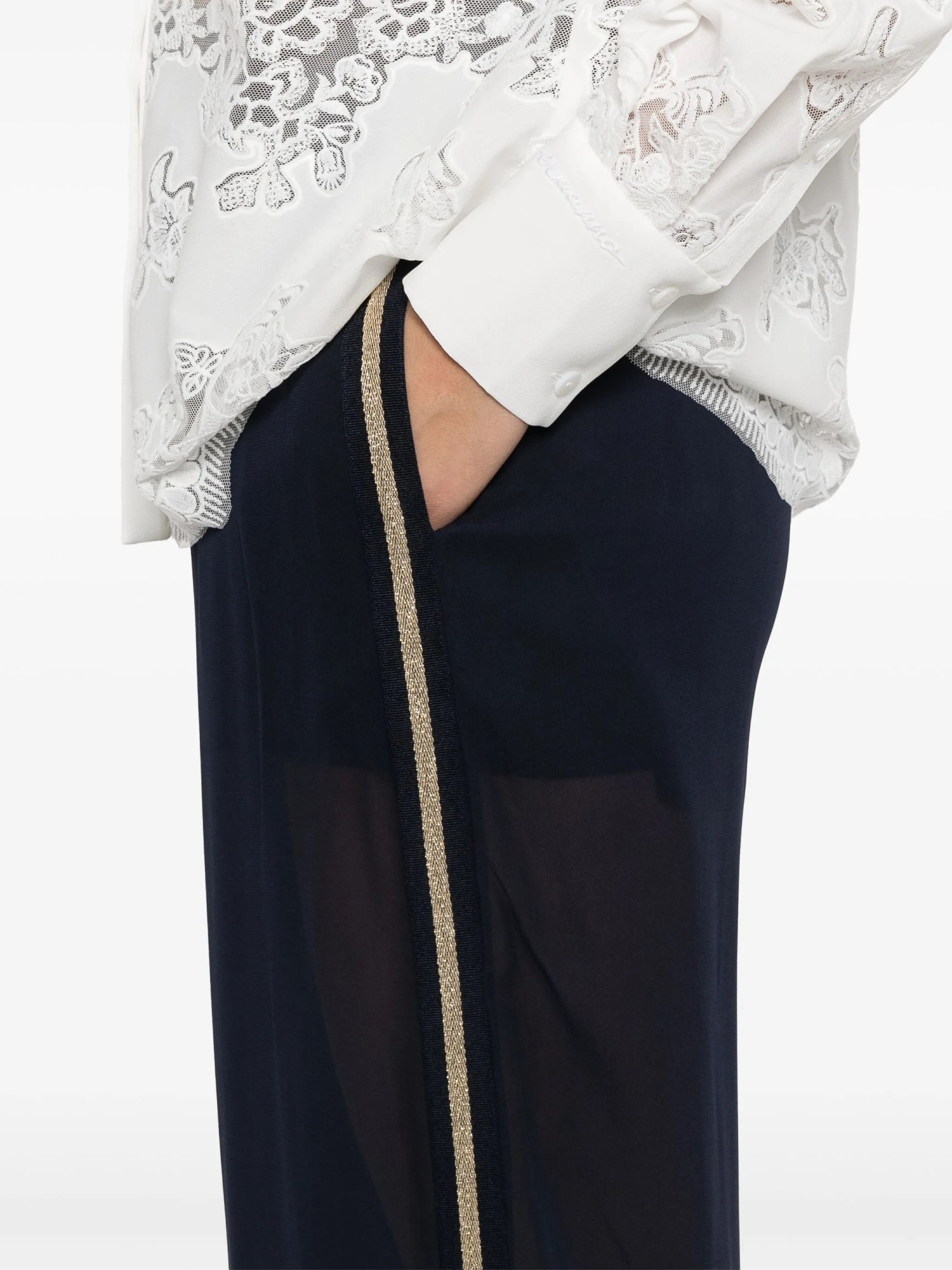 Ermanno Firenze Drawstring Casual Pants In Black