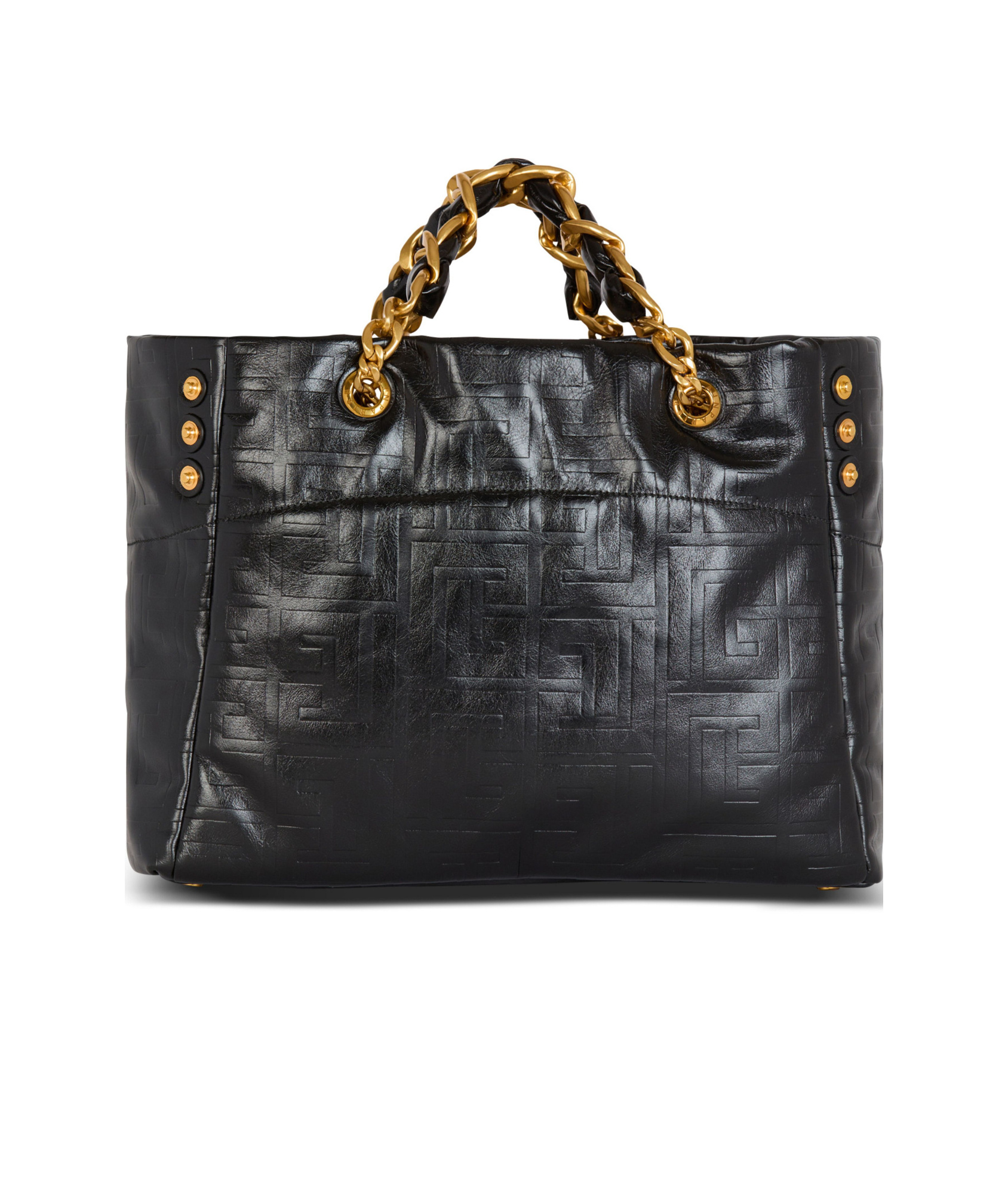 Shop Balmain Logo Shoulder Bag In Black