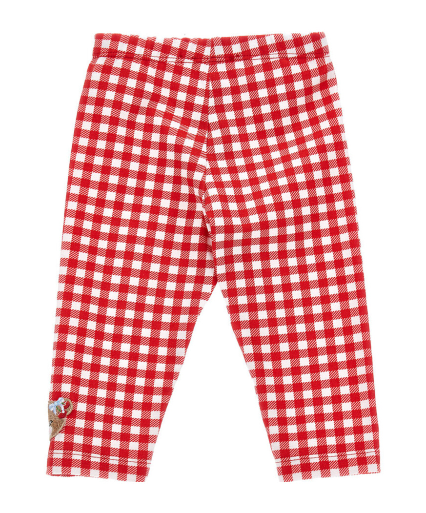 Monnalisa Gingham Check-print Leggings In Pink