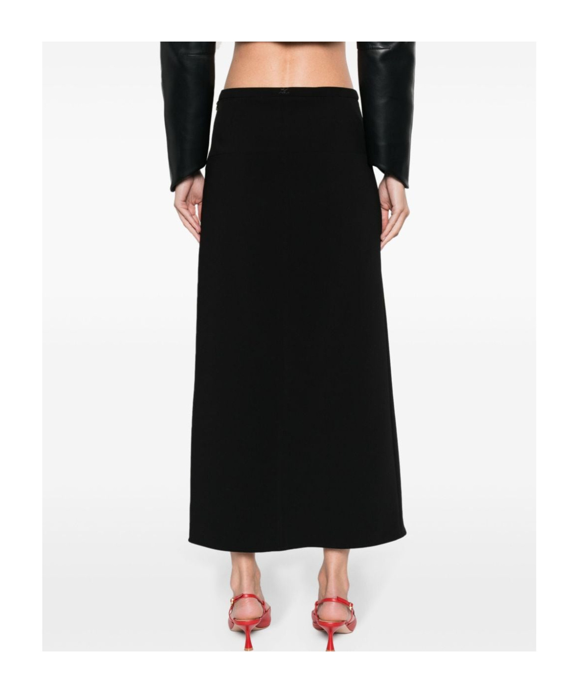 Courrèges Courreges Black Polyester Blend Skirt In Black