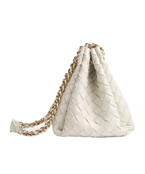 Shop Bottega Veneta Small Parachute Chain In White