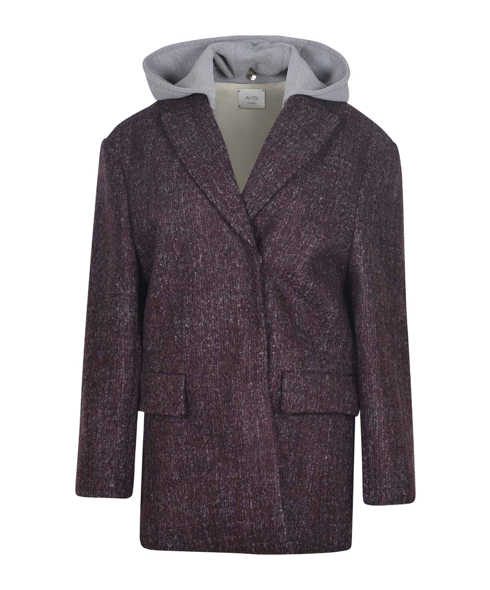Alysi Hooded Long-sleeved Jacket In Pink