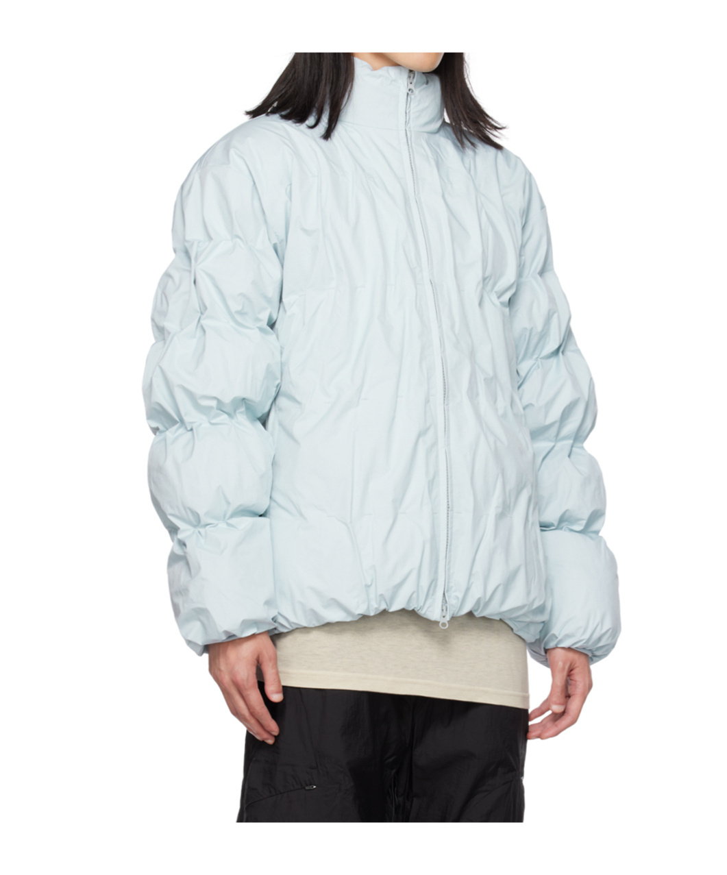 Post Archive Faction (paf) Ssense Exclusive Blue Down Jacket
