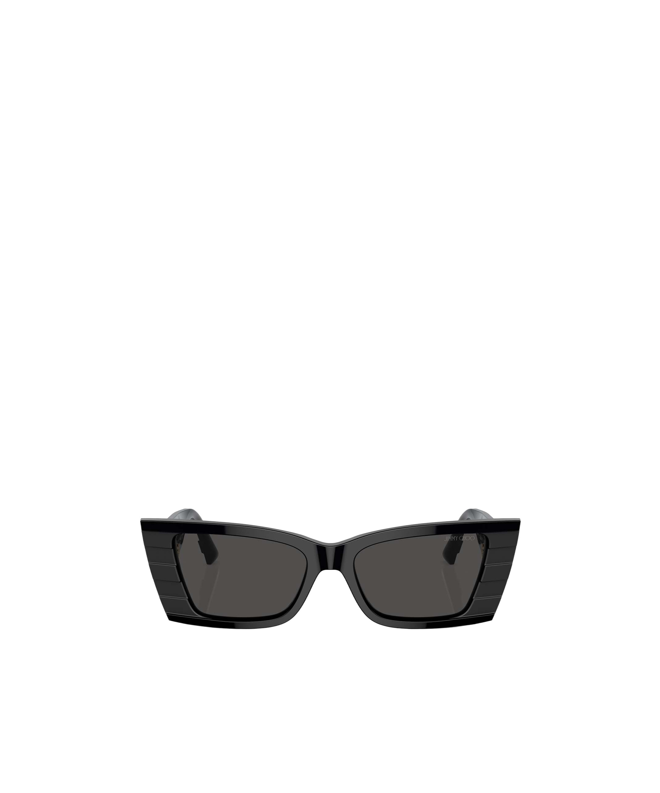 Jimmy Choo Geometric Frame Sunglasses In Black