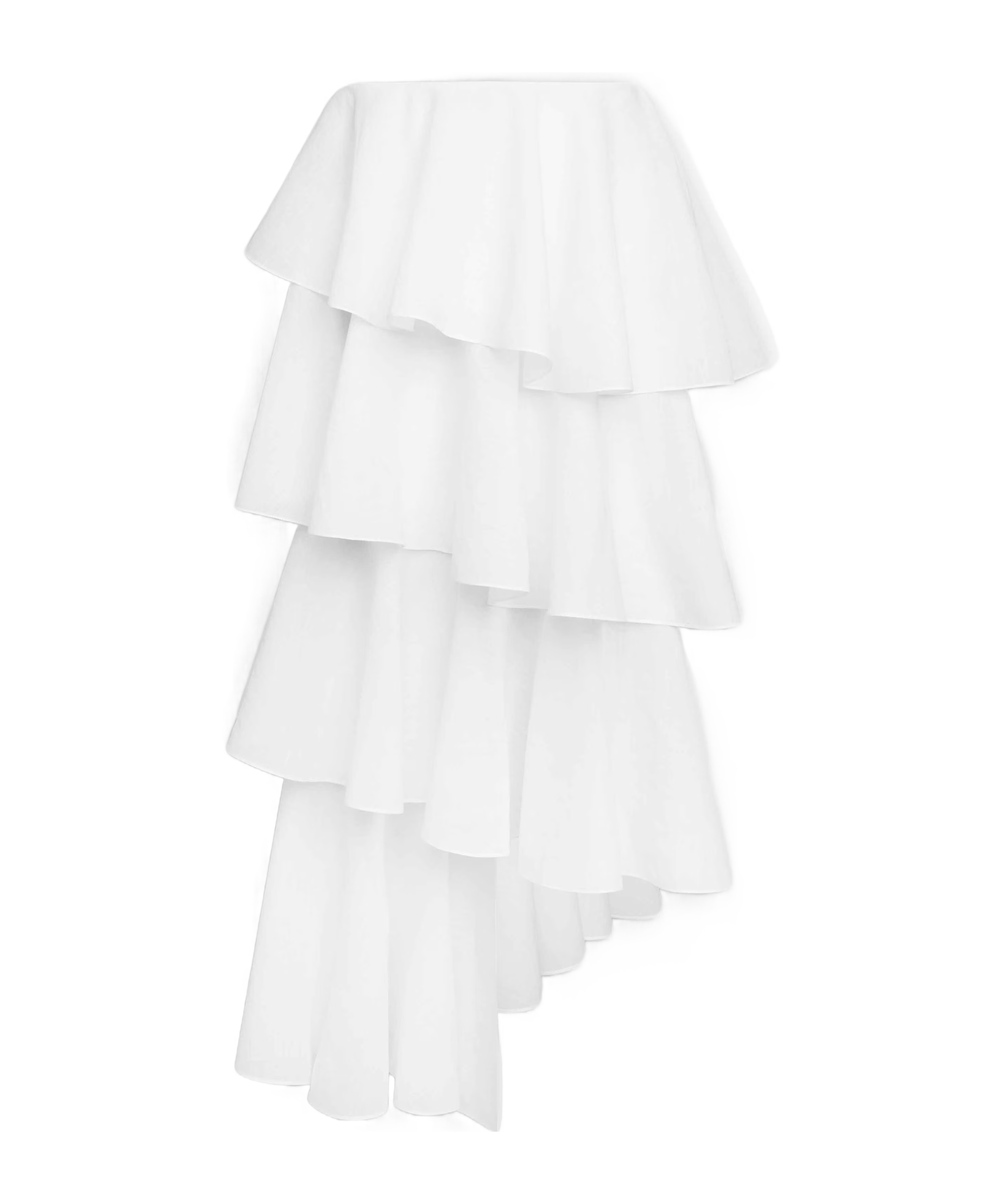 Alaïa Cotton Linen Spiral Skirt