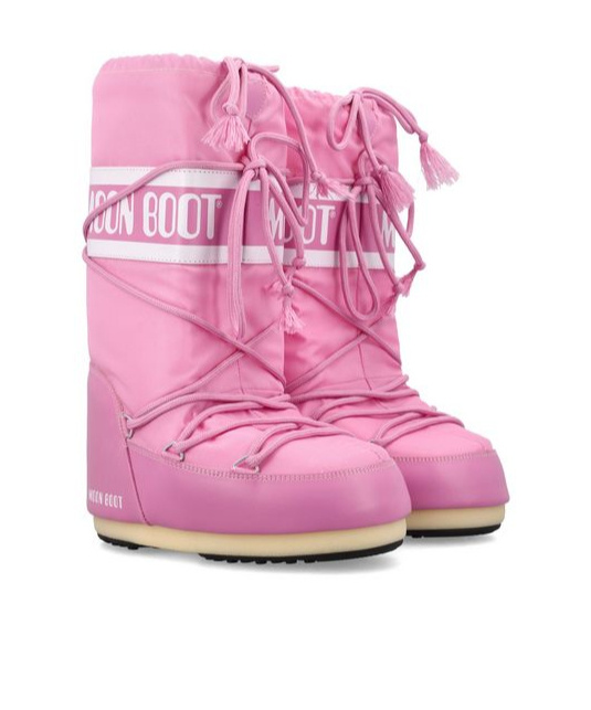 Moon Boot Icon Lace-up Snow Boots In Pink