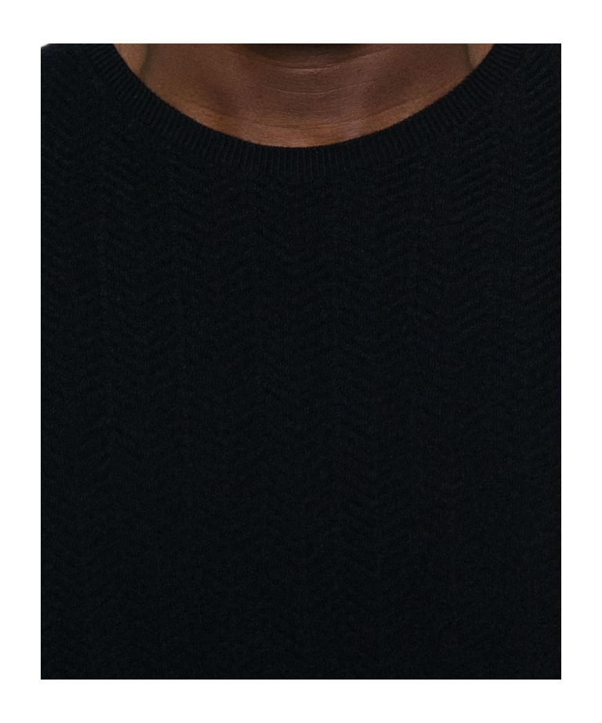 Giorgio Armani Chevron T-shirt In Black