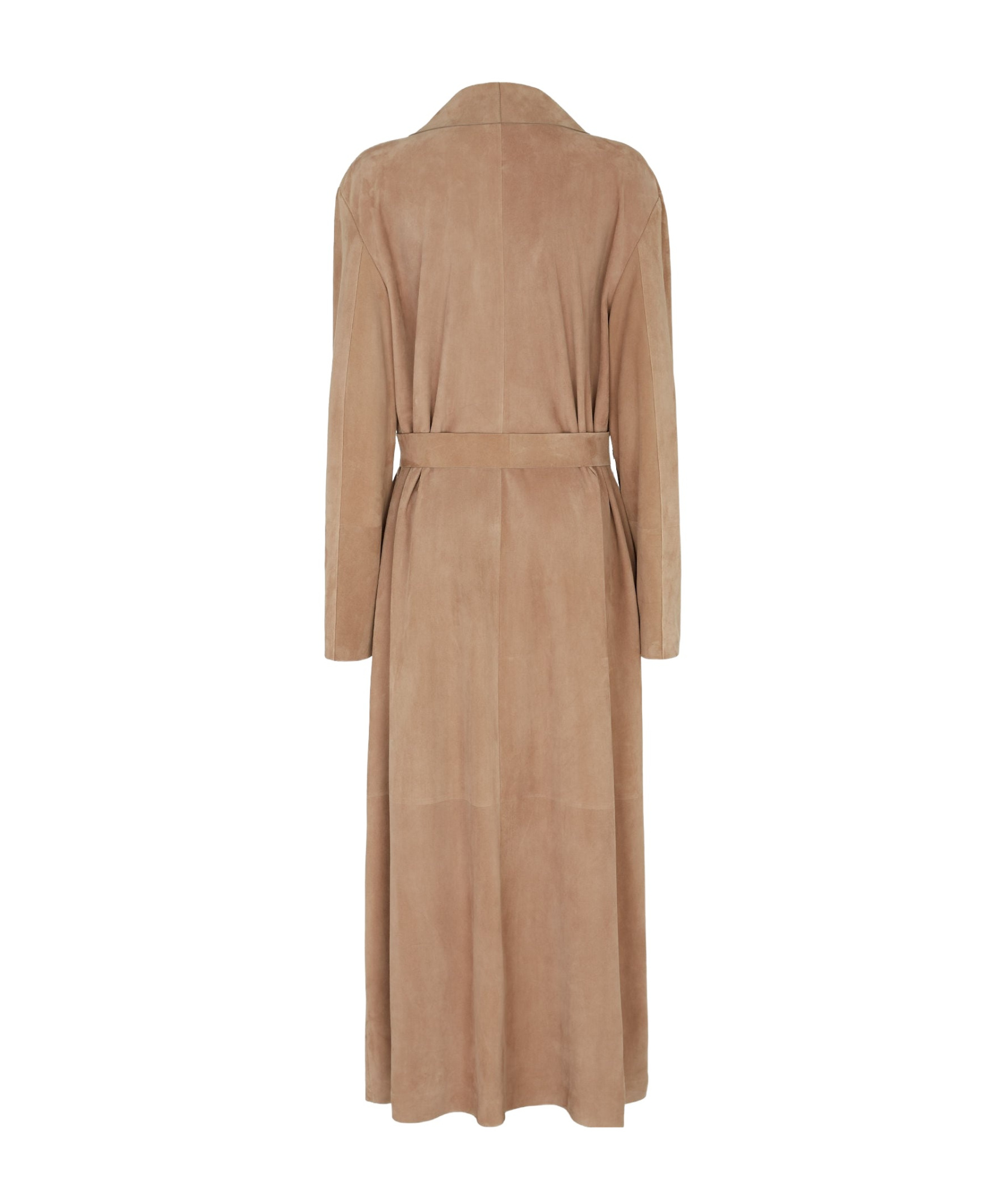 Fendi Leather Coat In Nude