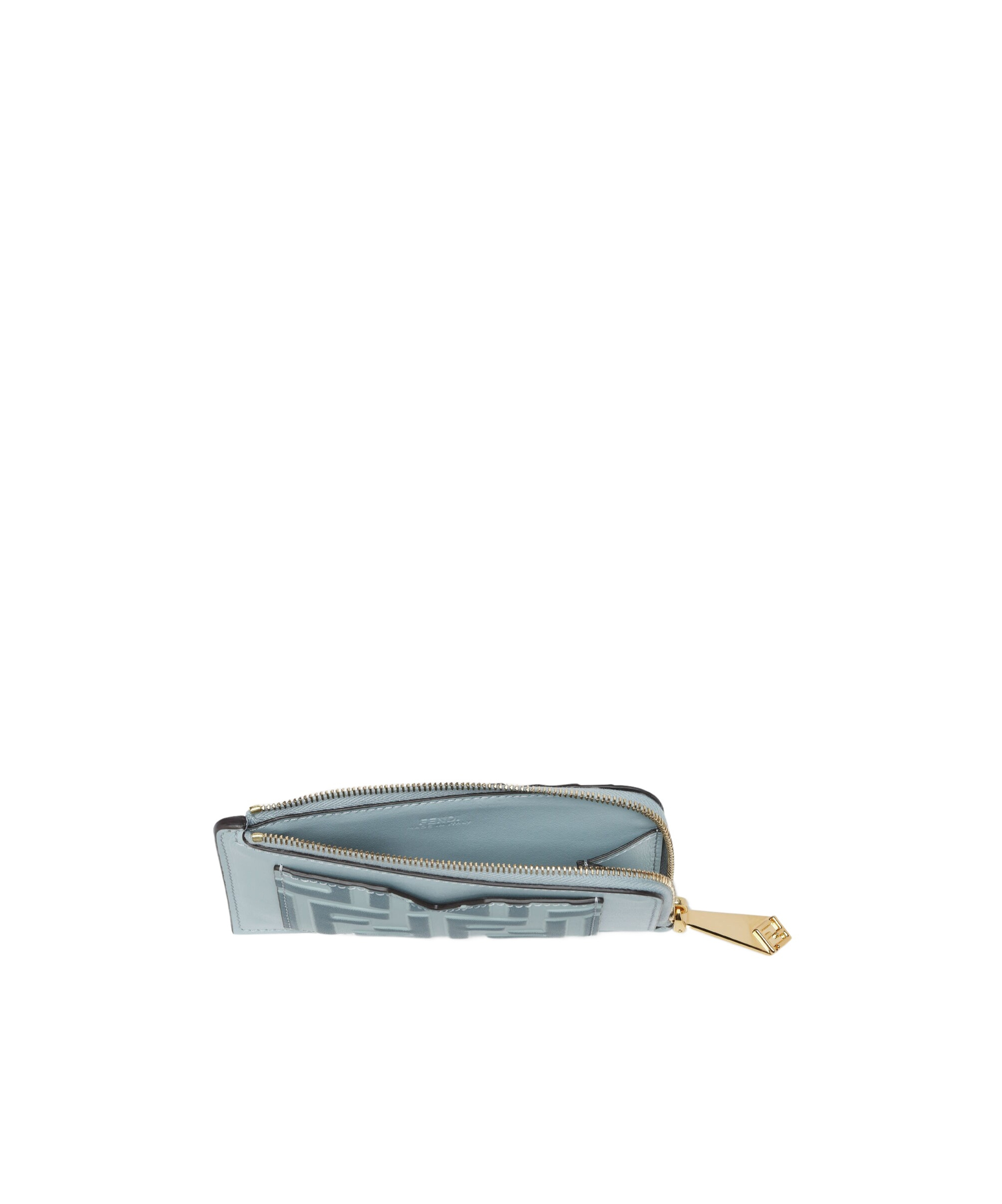 Fendi Ff Diamond Card Holder In Green