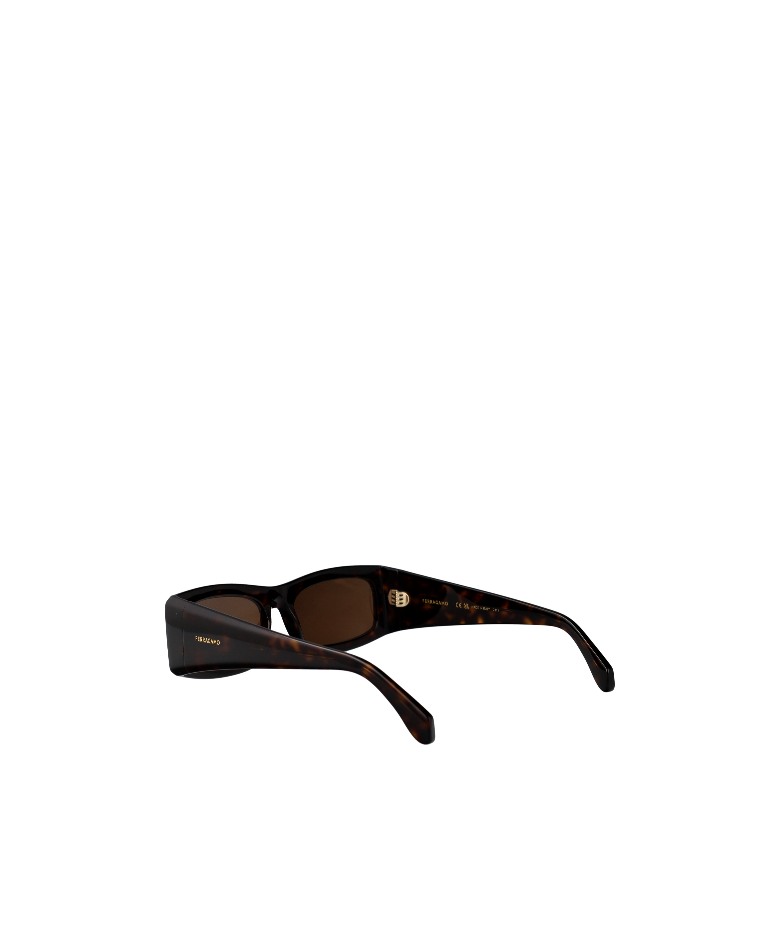 Ferragamo Rectangle-frame Sunglasses In Brown