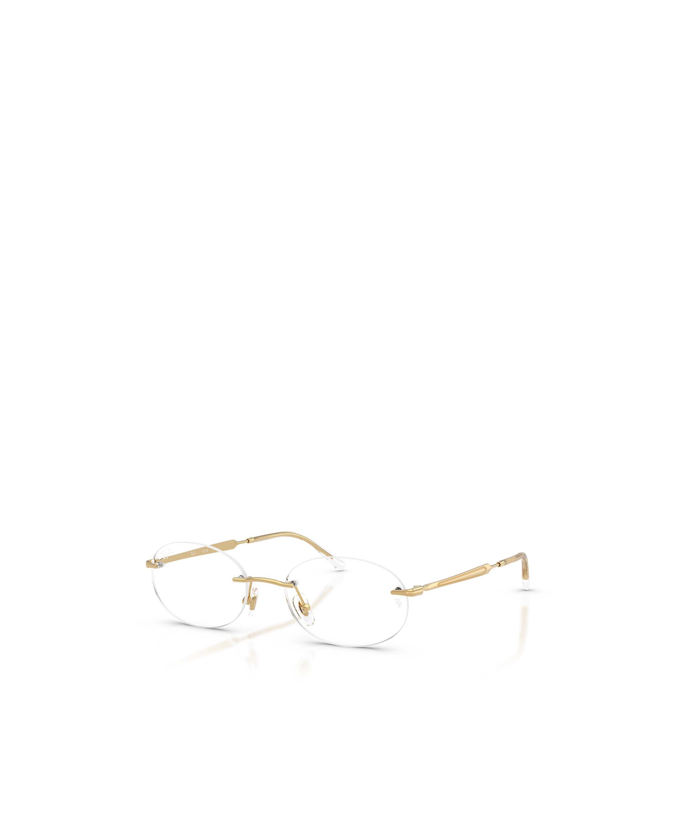 Ray Ban Frameless Plain Mirror In Gold