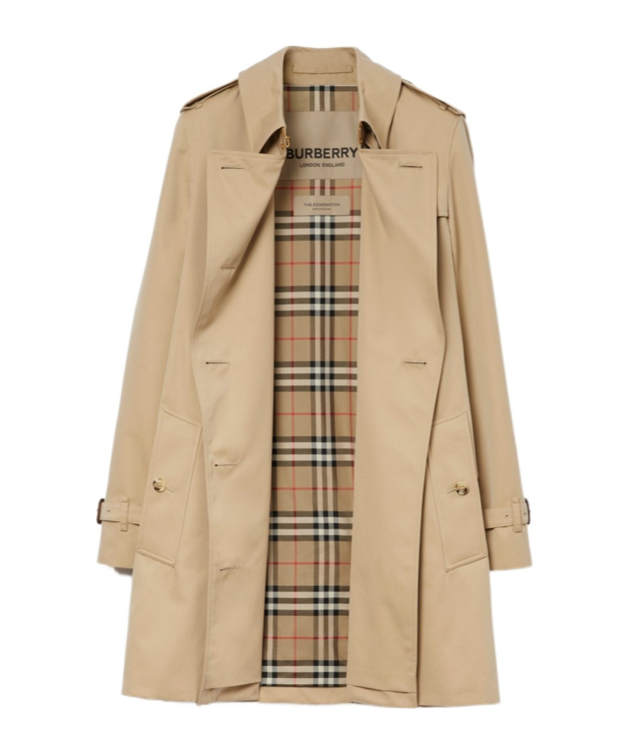 Burberry Kensington Quilted Short Org 2 Coat With Hood In Nude
