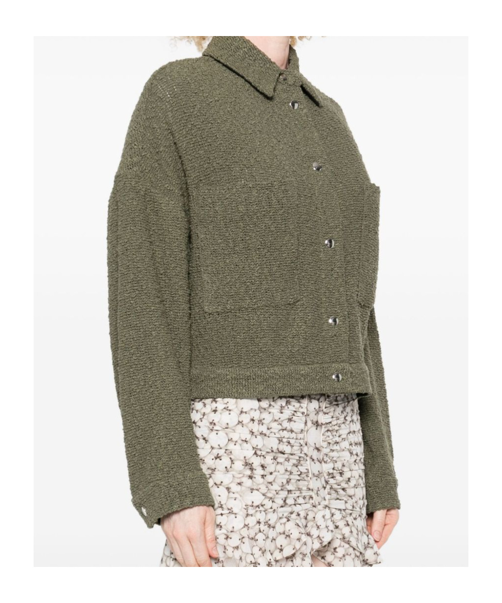 Iro Cotton Jacket Patch Pockets In Green
