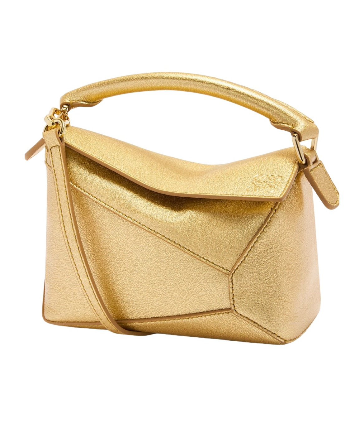 Loewe Small Cubi Anagram Jacquard Canvas And Leather Shoulder Bag In Nude