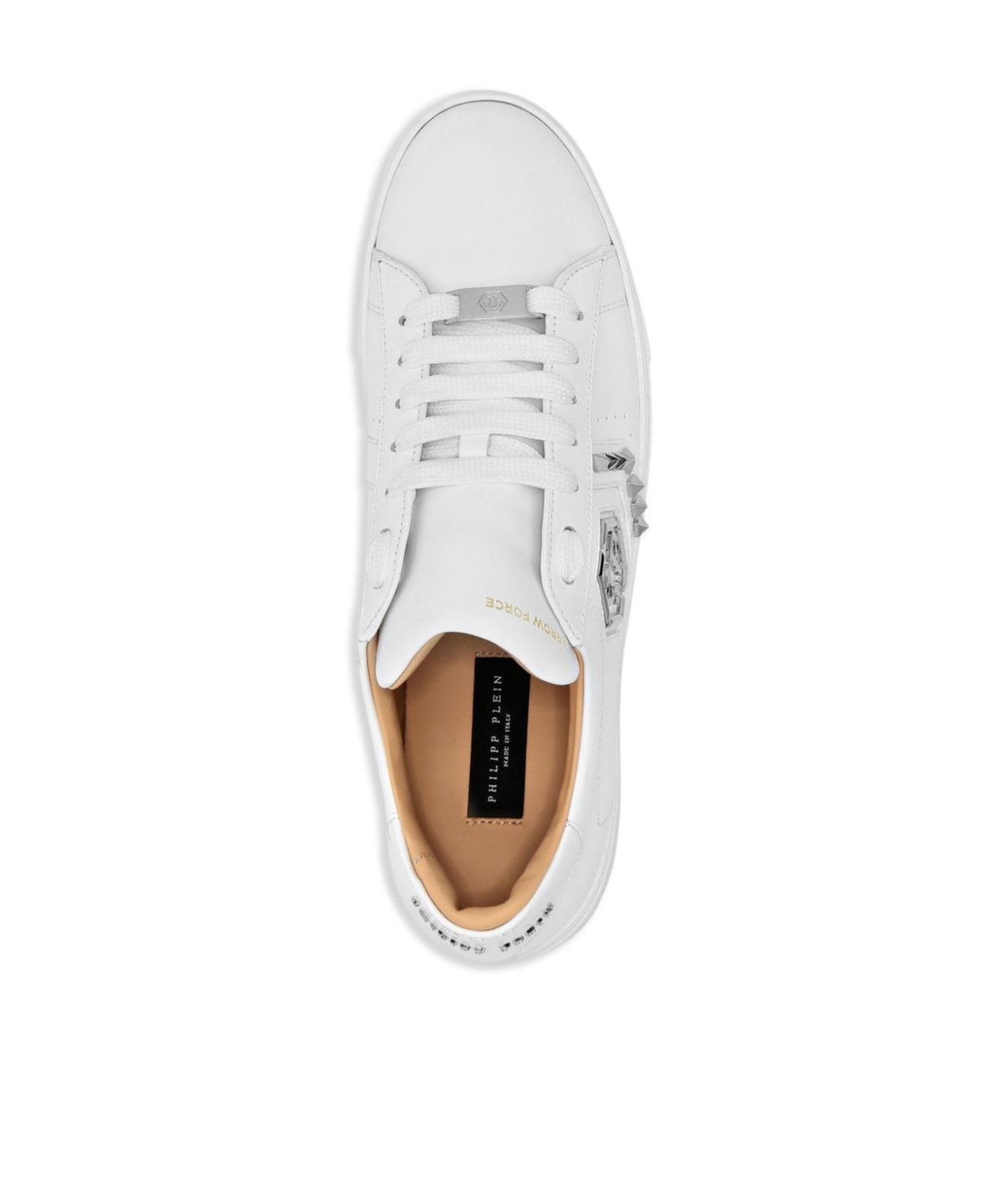 Philipp Plein Lo-top Leather Arrow Force Sneakers In White