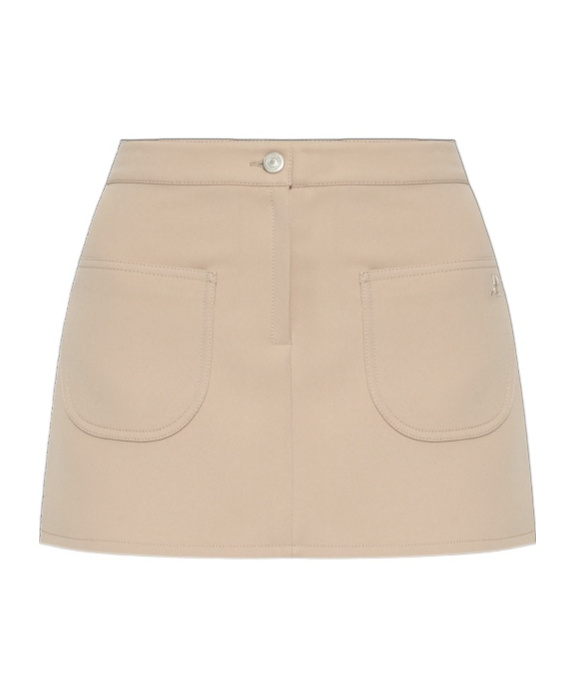 Courrèges Courreges Women Mini-skirt 2-pockets Twill In Nude
