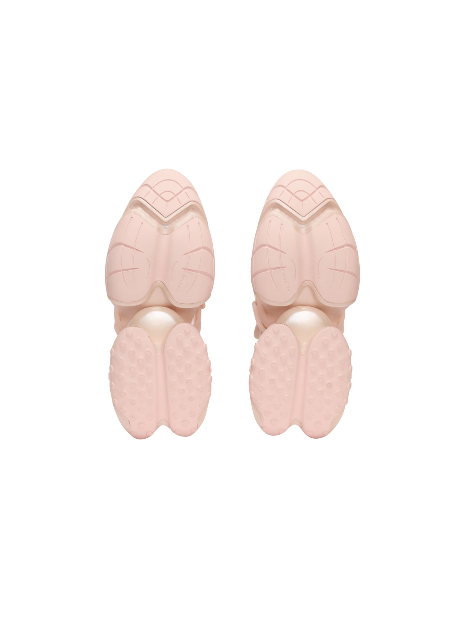 Shop Balmain Unicorn Low Trainers In Iridescent Technical Materials In Nude