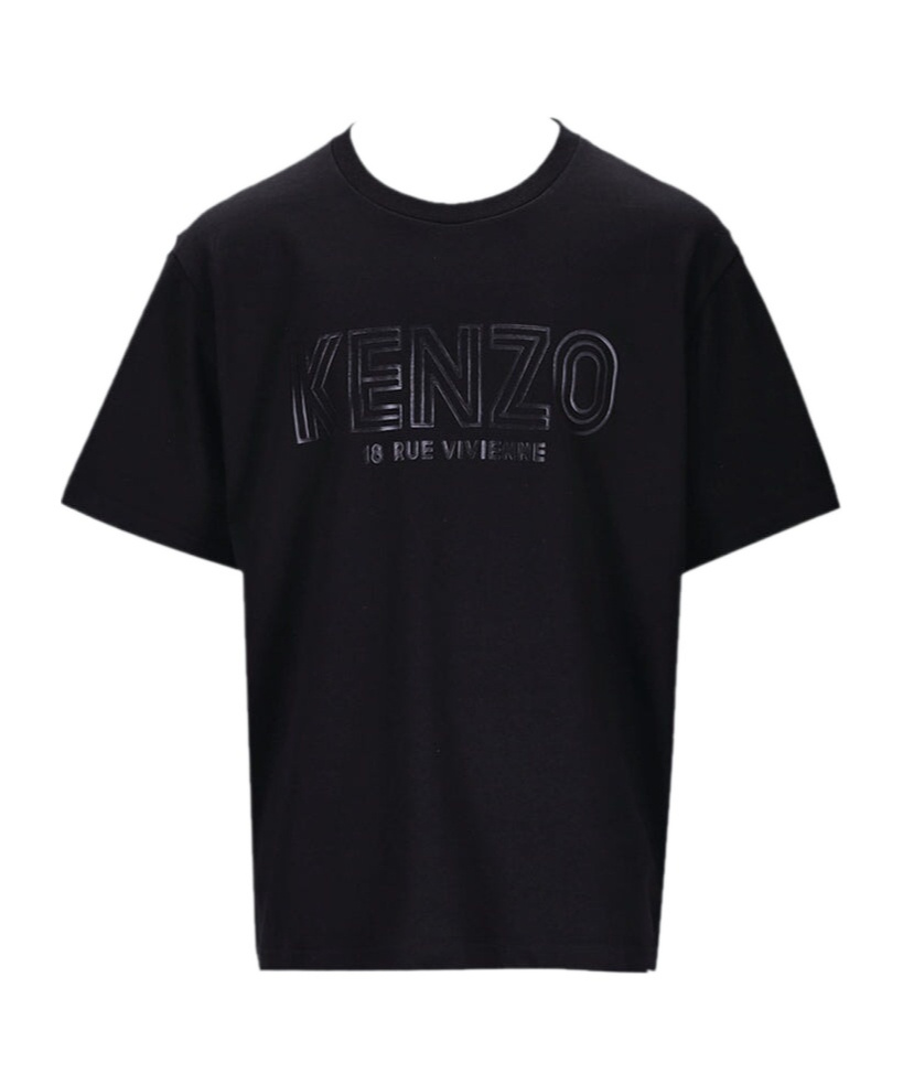 Kenzo Logo-tape T-shirt In Black