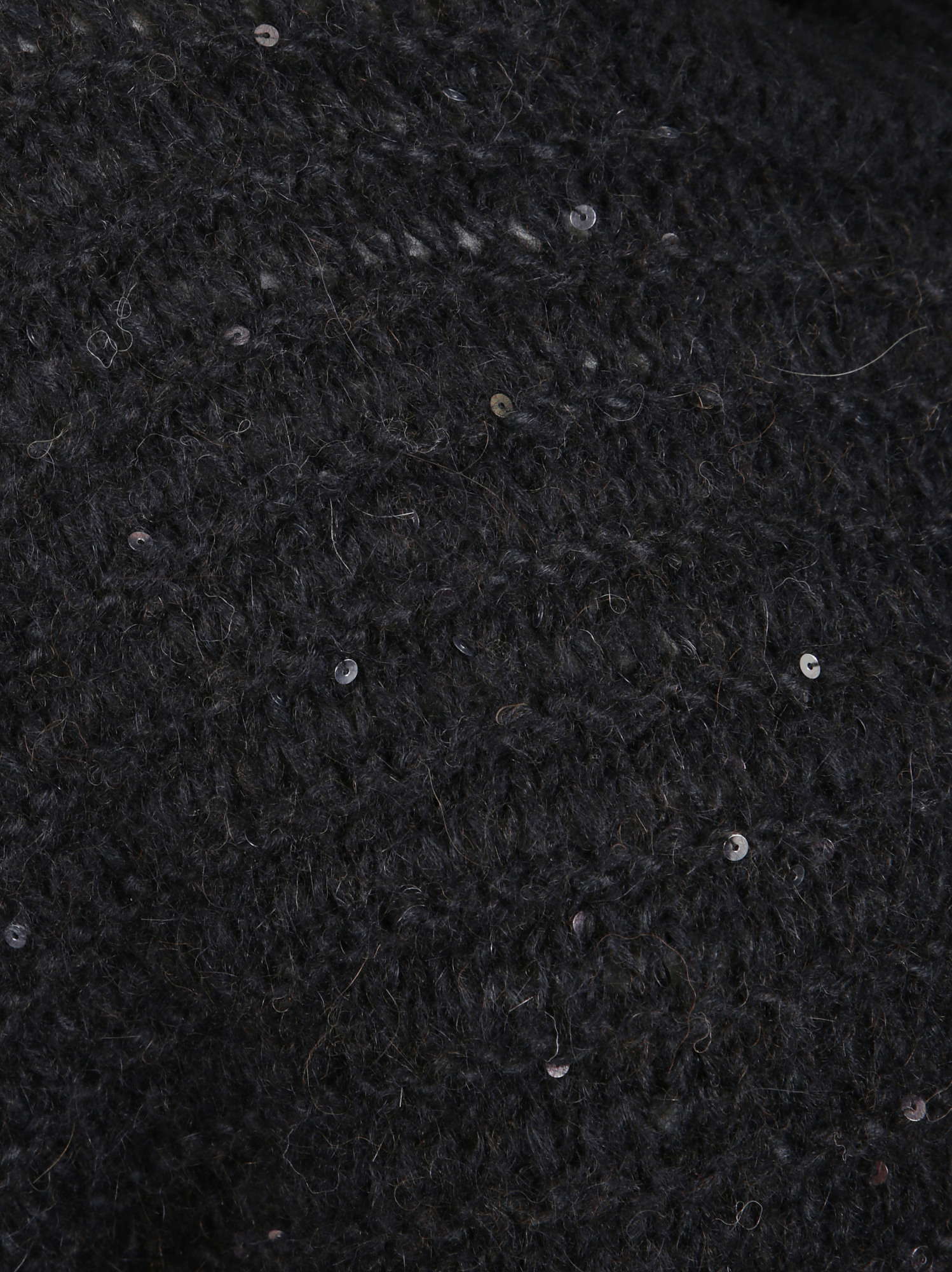 Peserico High-neck Short-sleeved Sweater In Black