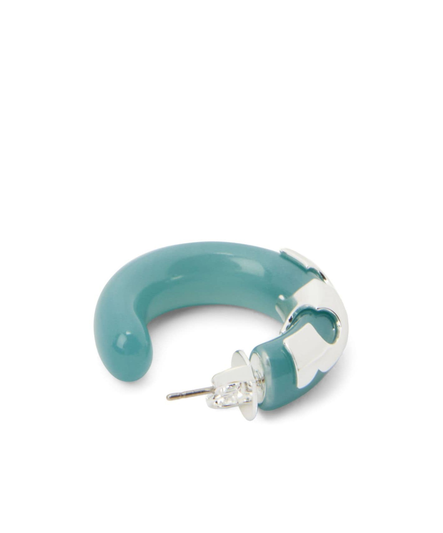 Tory Burch Resin Hoop Earrings In Green