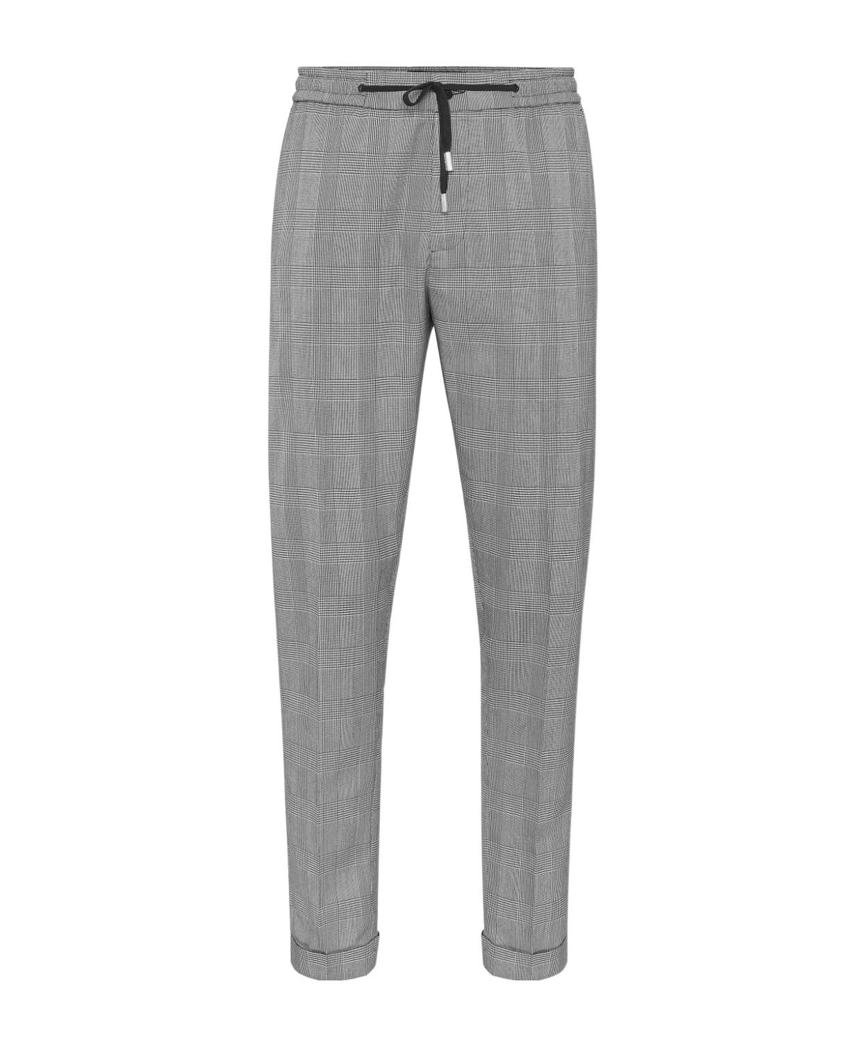 Philipp Plein Prince Of Wales-check Trousers In Gray