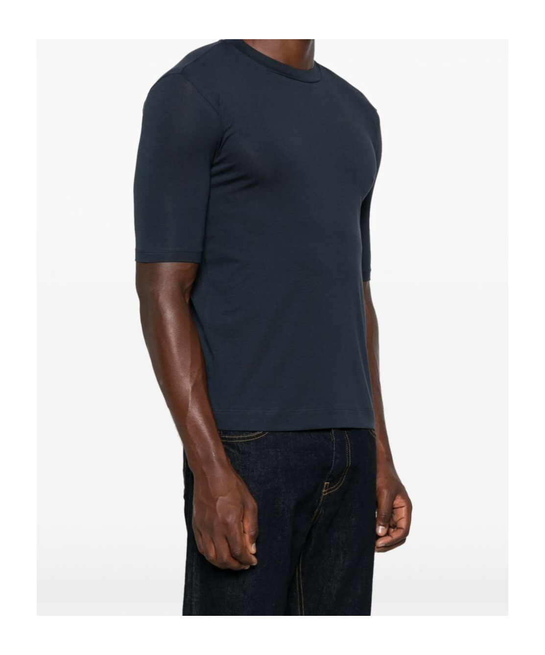 Malo Crew-neck T-shirt In Black