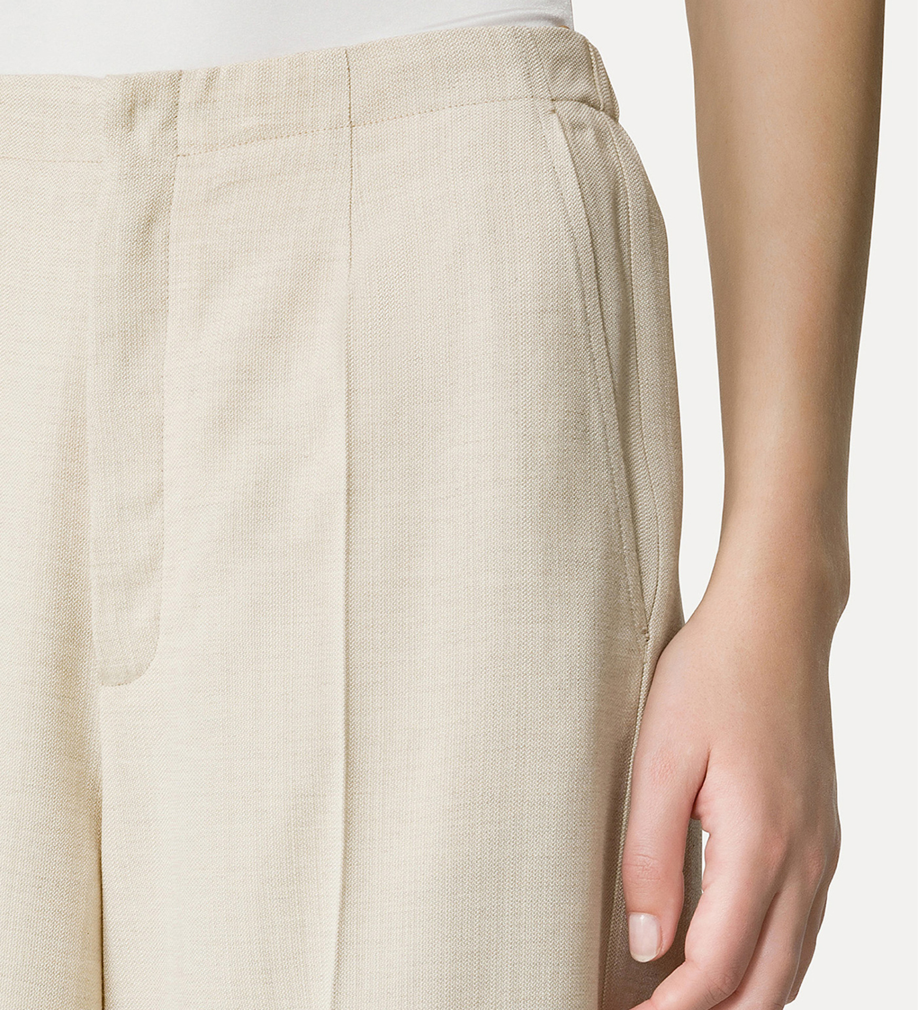 Shop Forte Forte Soft Pleated Trousers In Nude