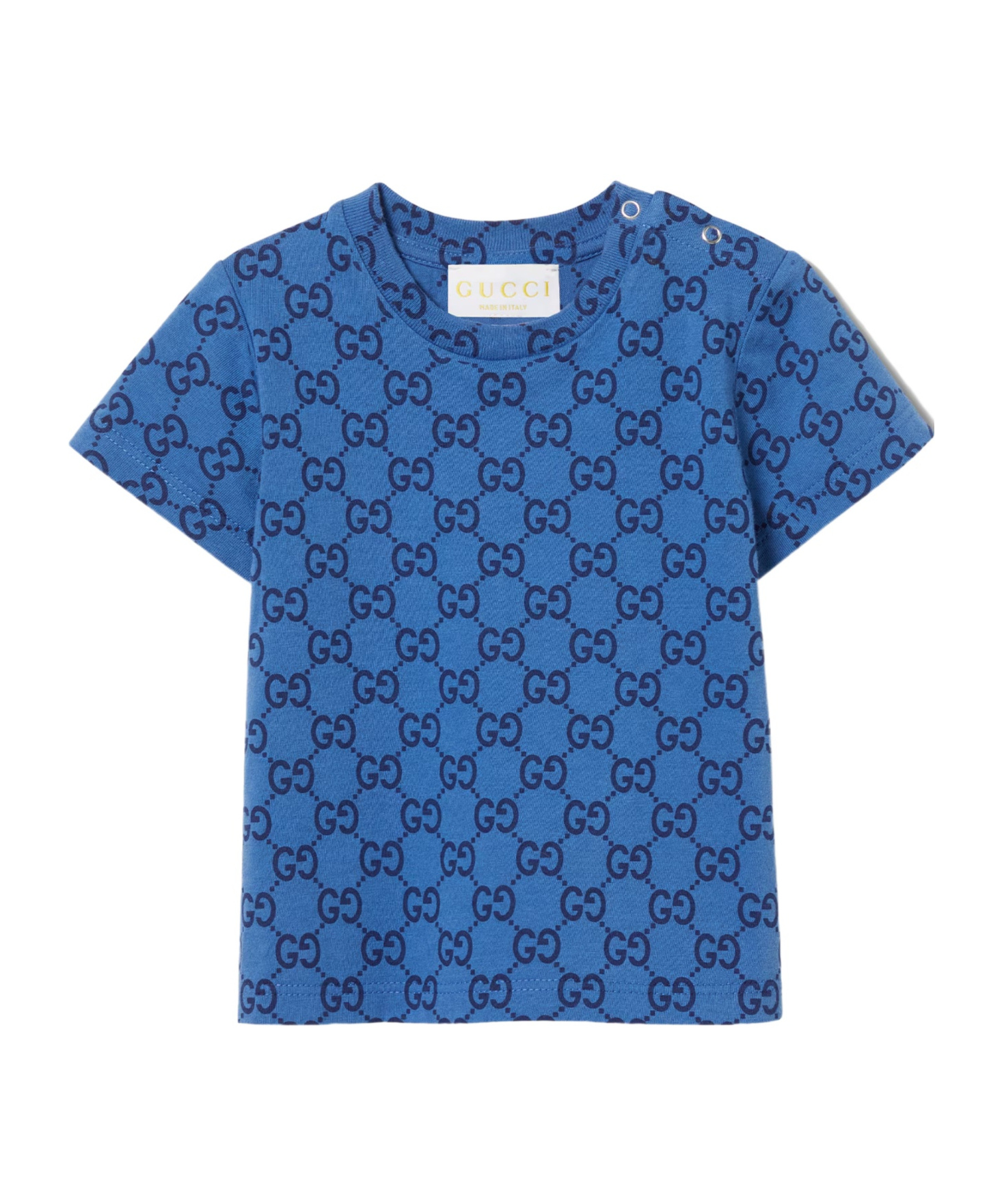 Gucci Baby Printed Cotton T-shirt In Blue