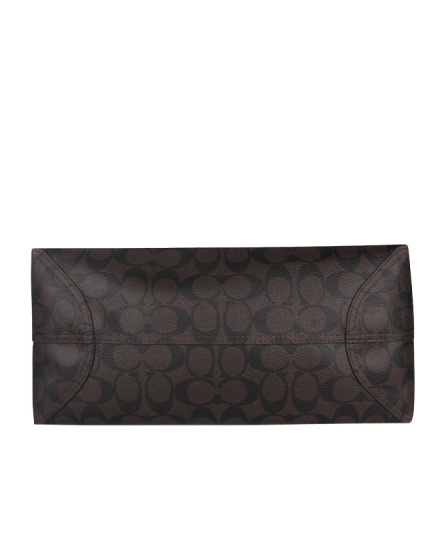 Coach Contrast-color Logo Handbag In Black