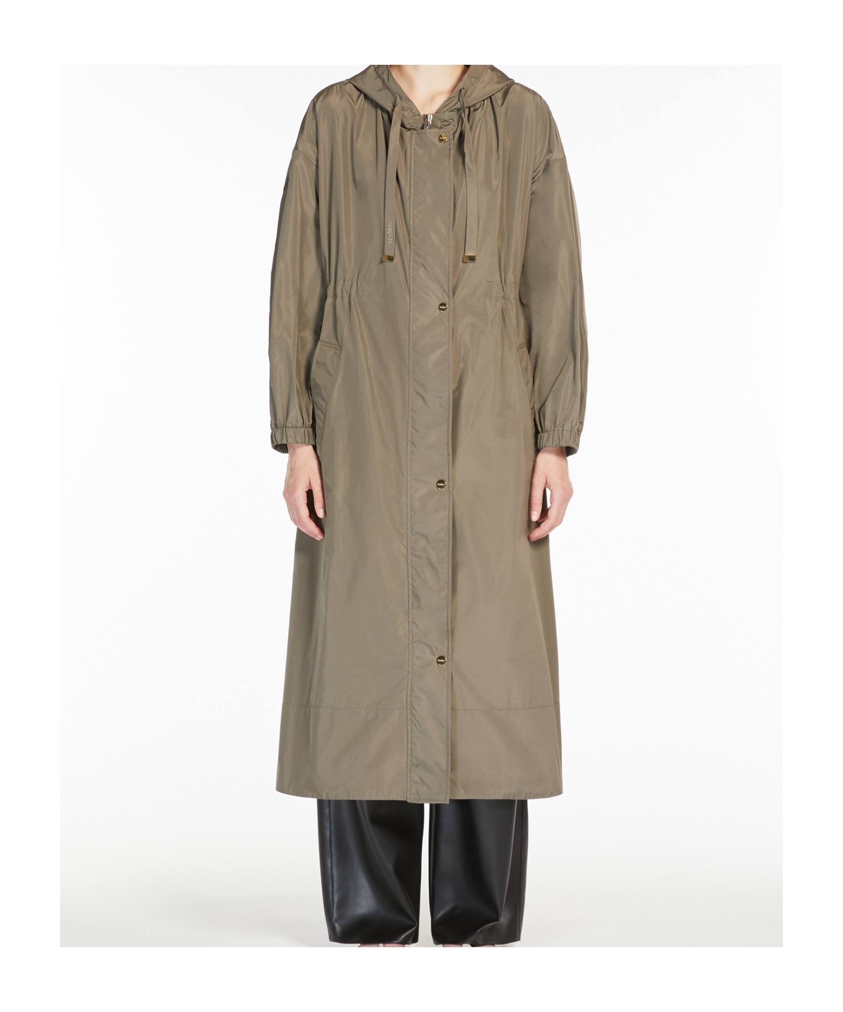 MAX MARA LONG, WATER-REPELLENT TAFFETA PARKA
