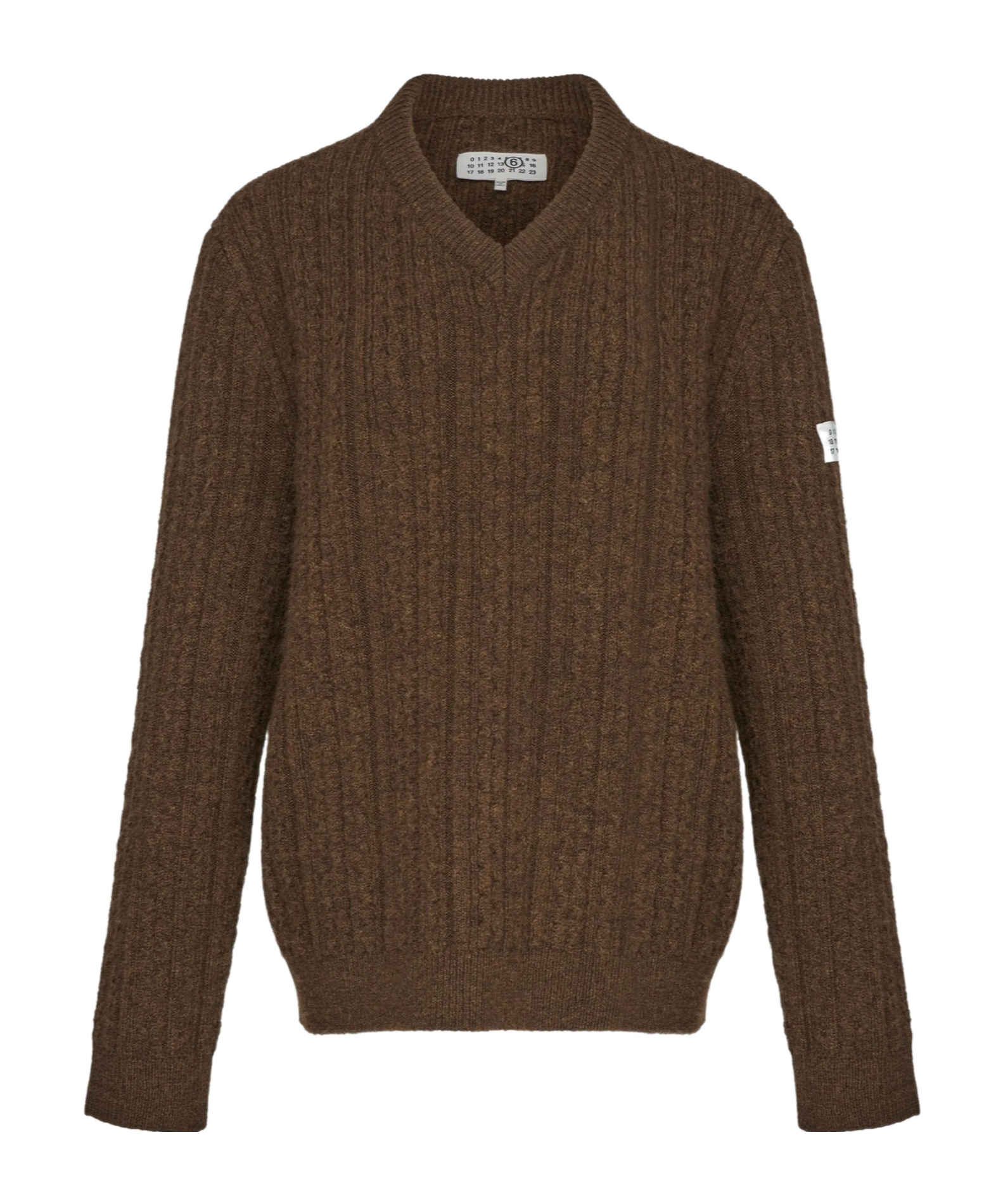 Mm6 Maison Margiela V-neck Ribbed Sweater In Animal Print