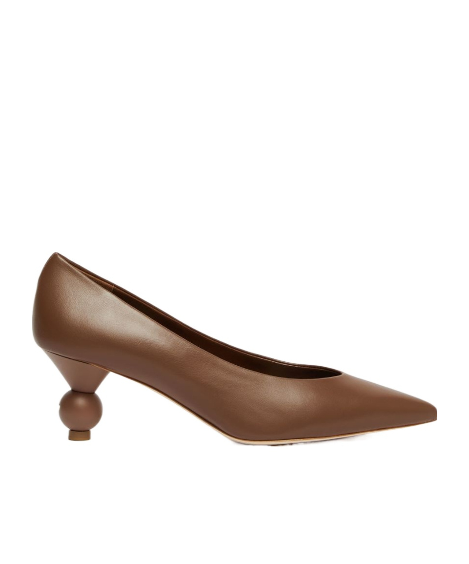 Weekend Max Mara Pointed High Heel Sandals In Brown