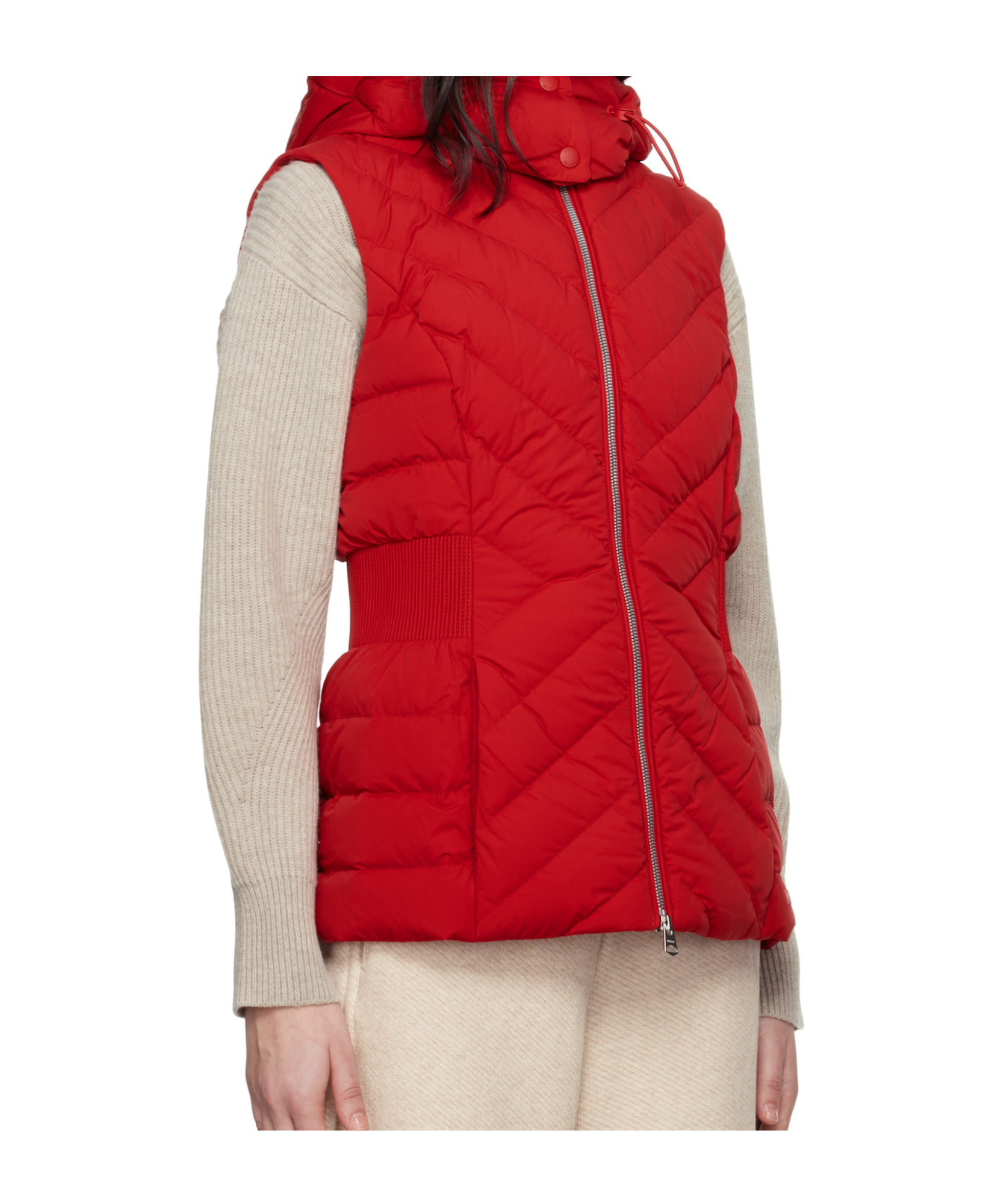 Mackage Red Hoshi Hooded Light Down Vest In Red