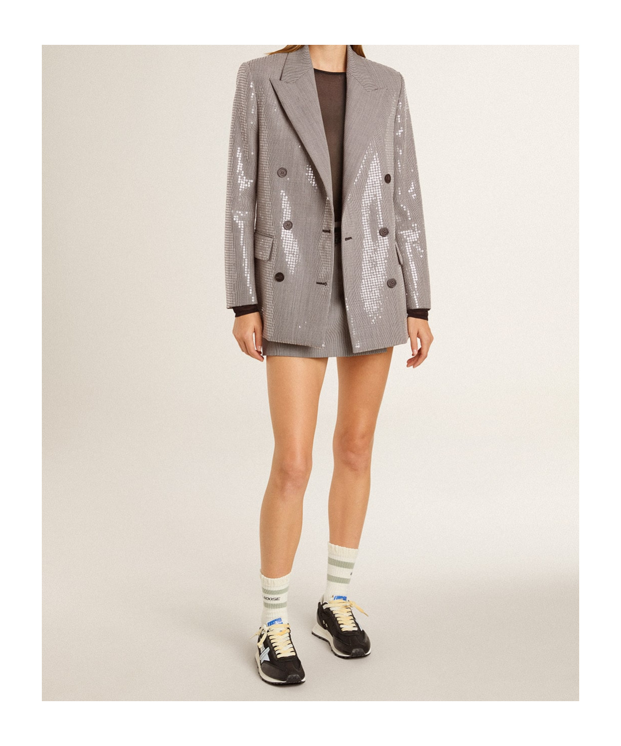 Golden Goose Zippered Shorts In Gray