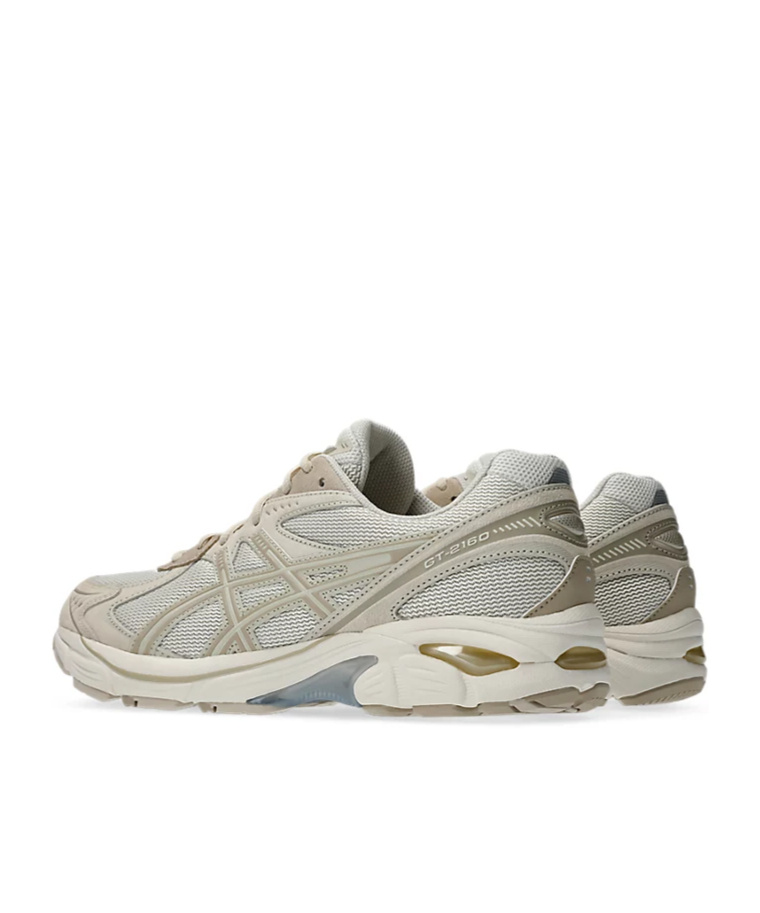 Asics Lace-up Sneakers In Cream/feather Gray