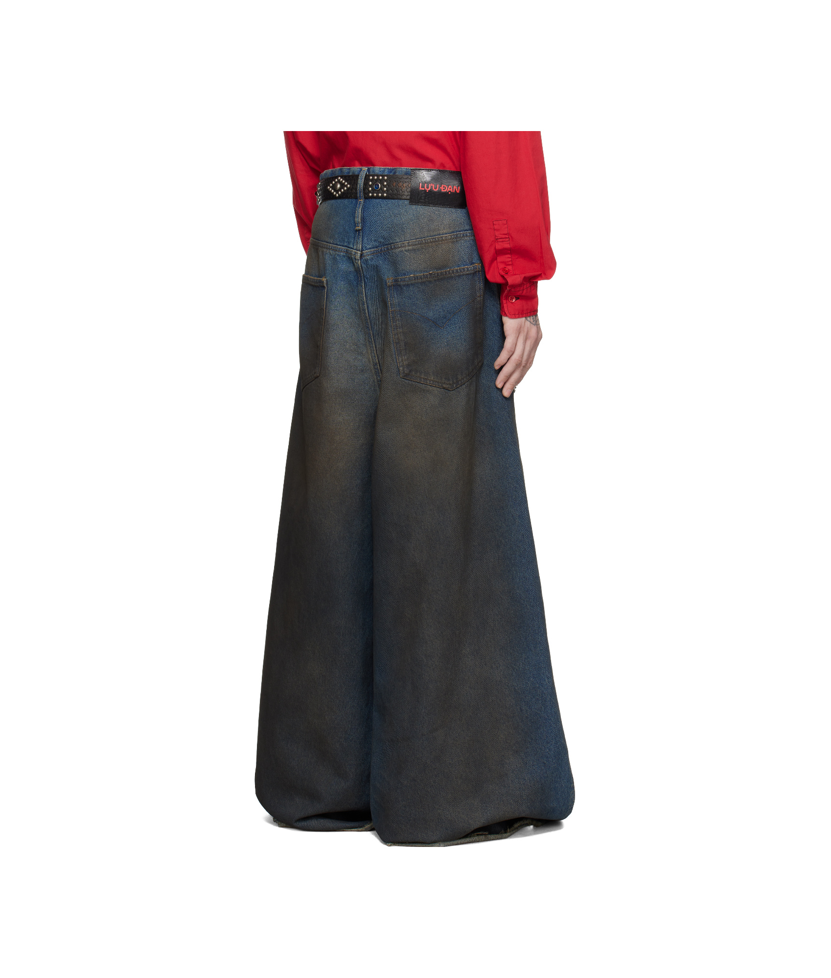 Lu'u Dan Blue Dumpster Denim Jeans In Dirty Blue