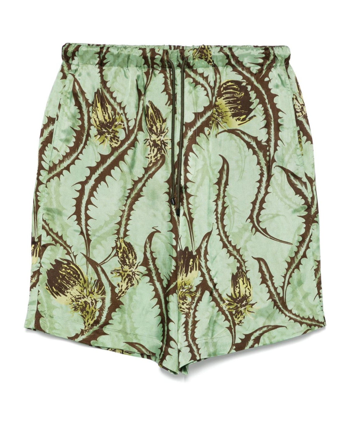 Dries Van Noten Piperi Thistle Print Shorts