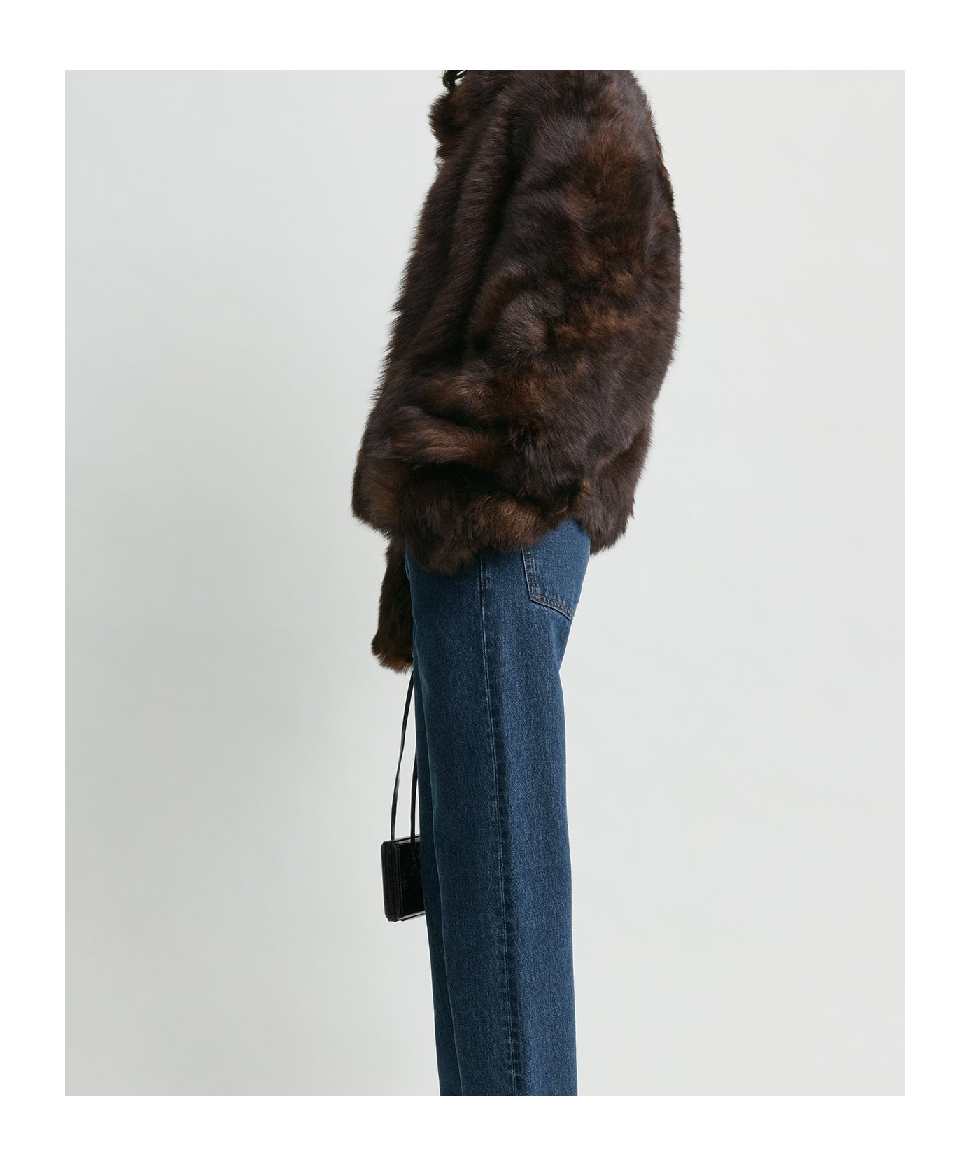 Totême Silky Shearling Jacket In Brown