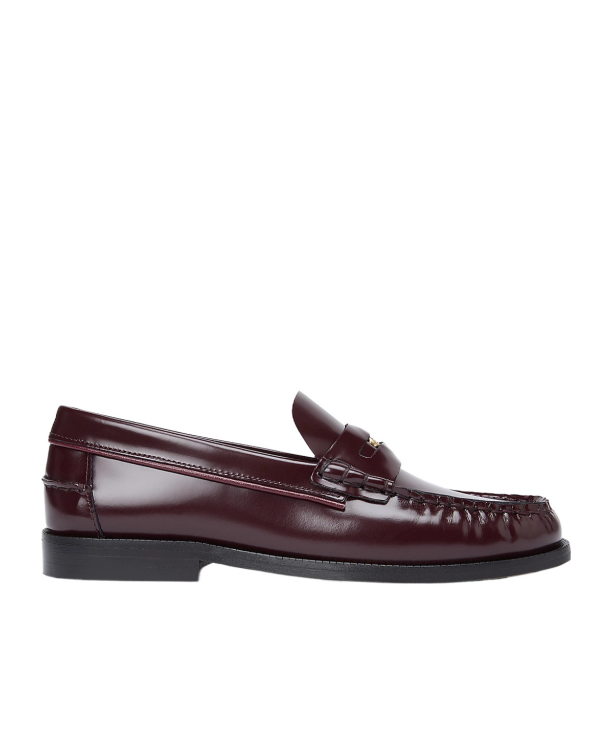 Tommy Hilfiger Patent Leather Cushioned Loafers In Brown