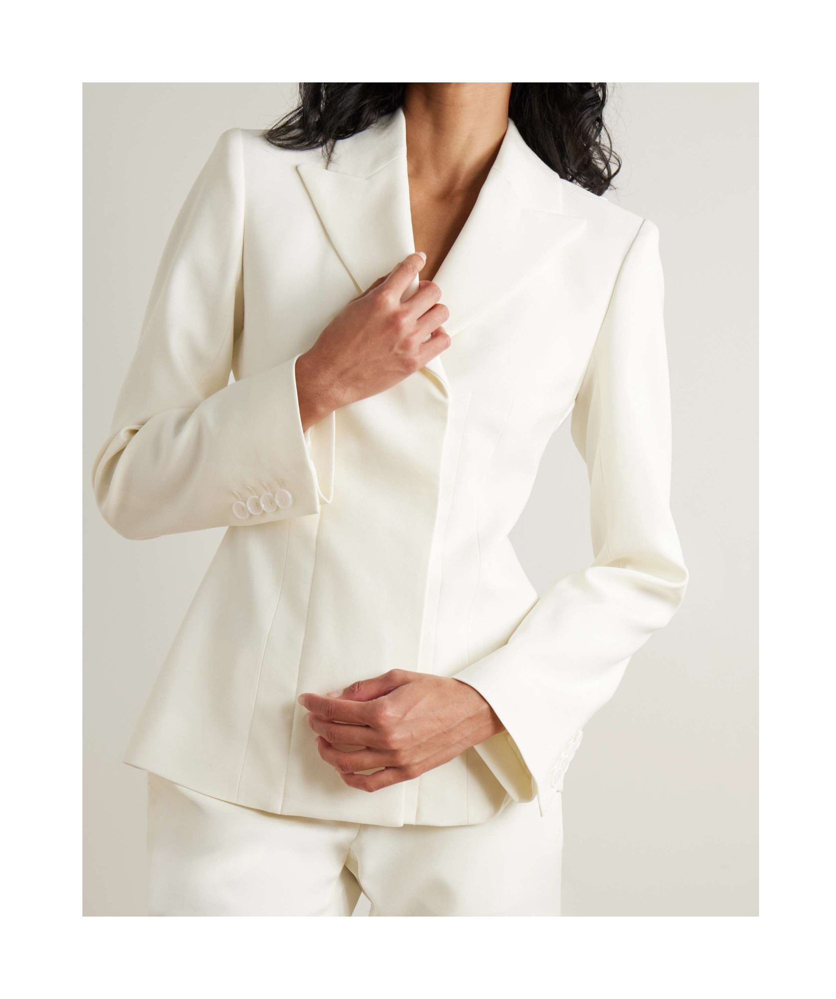Acne Studios Long-sleeved Suit Coat In White