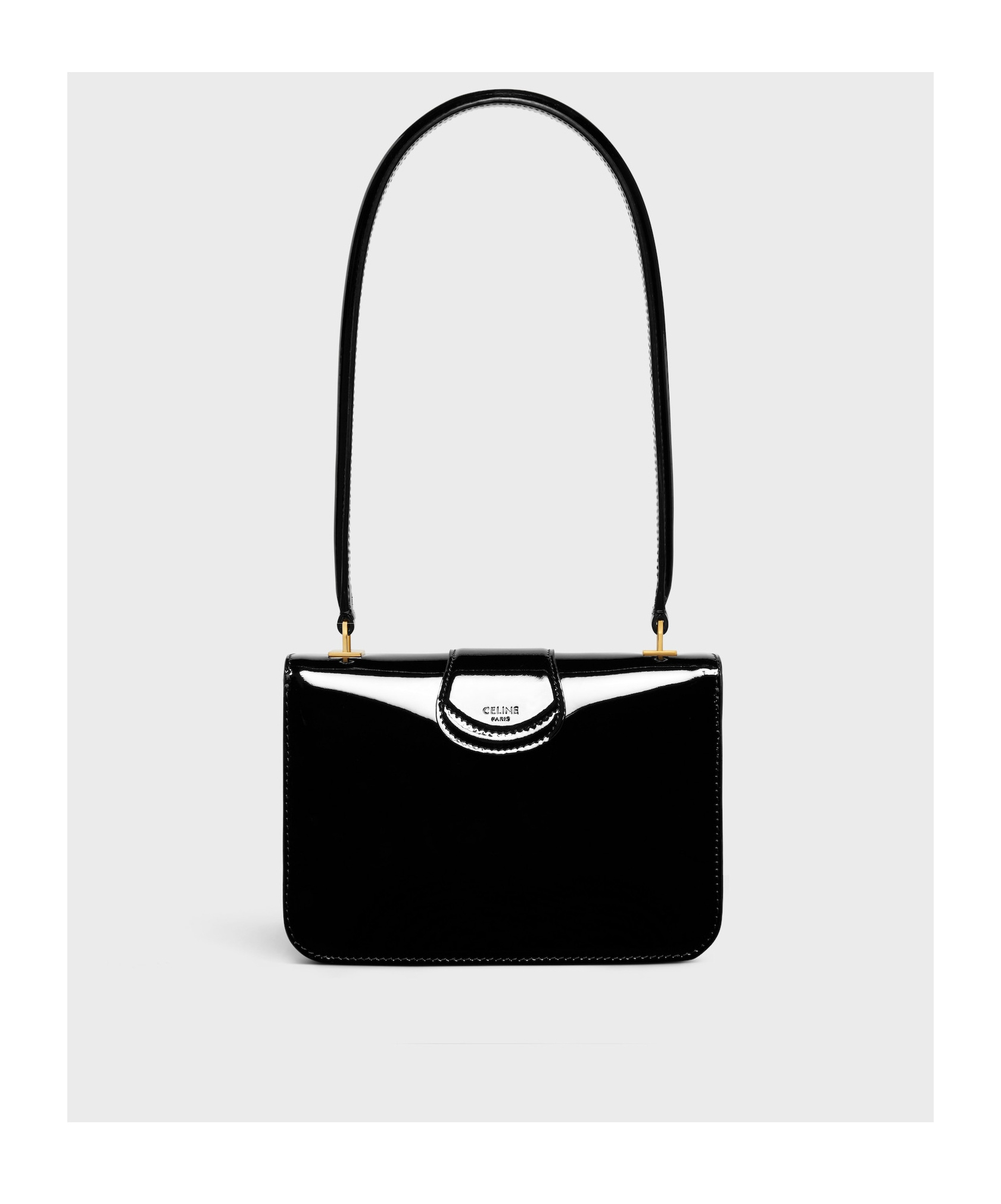 Celine Josephine Teen Leather Shoulder Bag In Black