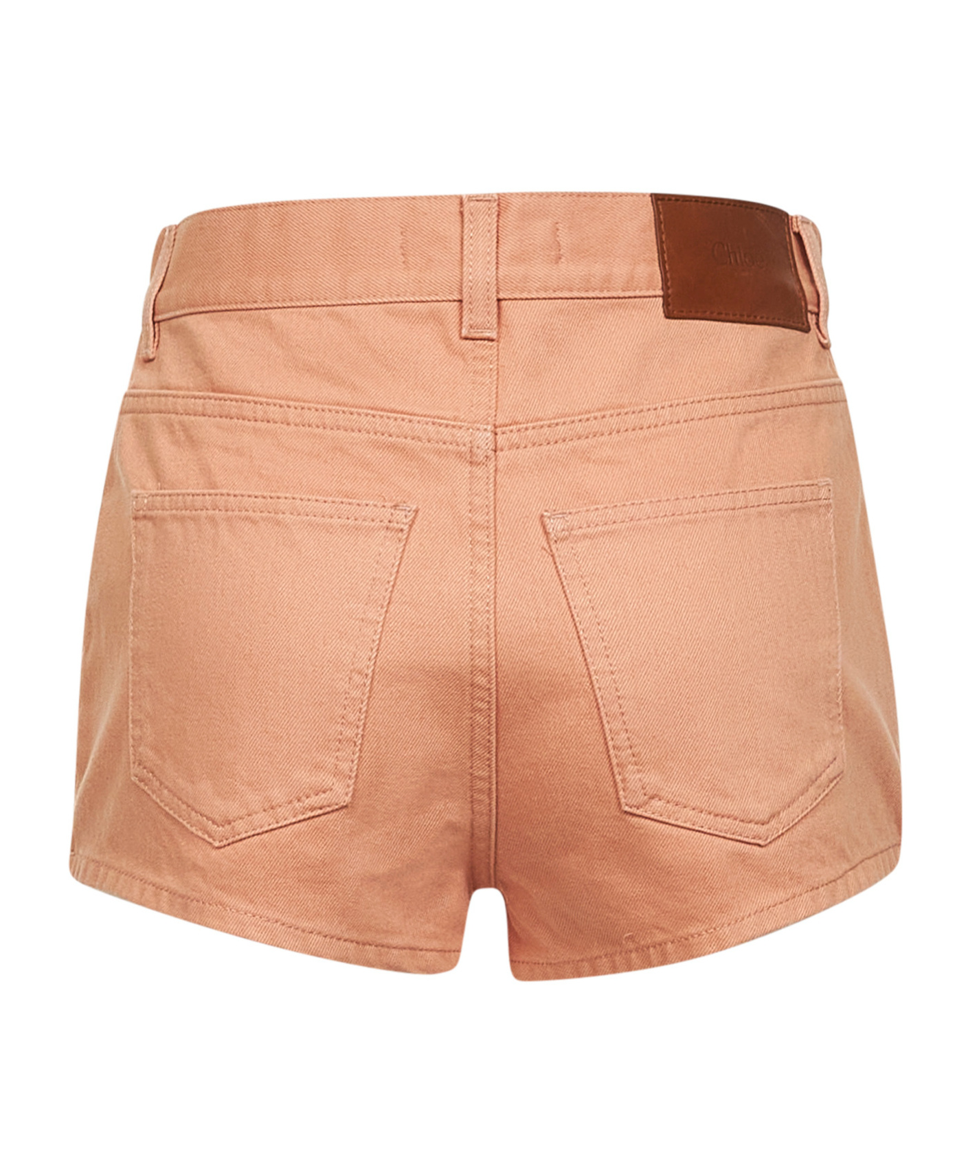 Shop Chloé Logo-plaque Shorts In Pink