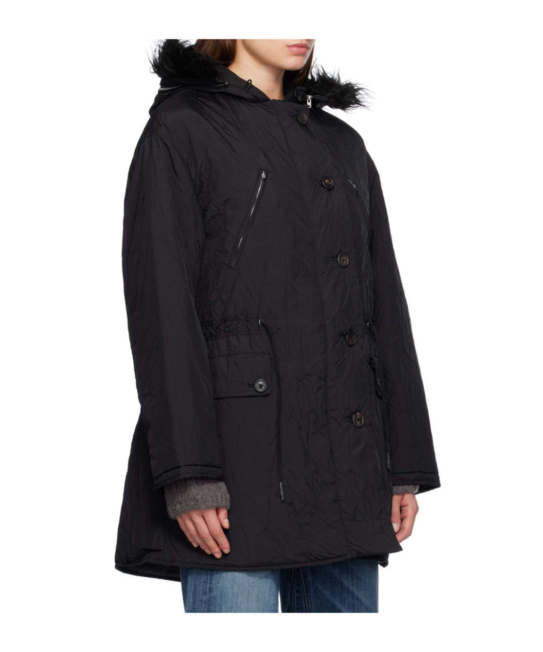 Our Legacy Subtle Parka Coat In Black