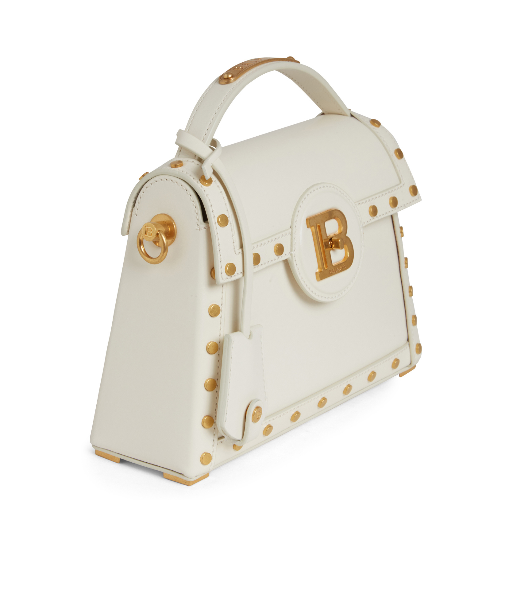 Balmain B-buzz Dynasty Flip Shoulder Bag In White