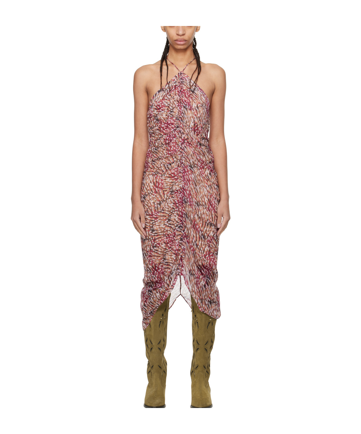 Isabel Marant Étoile Marant Étoile Woman Midi Dress Burgundy Size 4 Viscose In Pink
