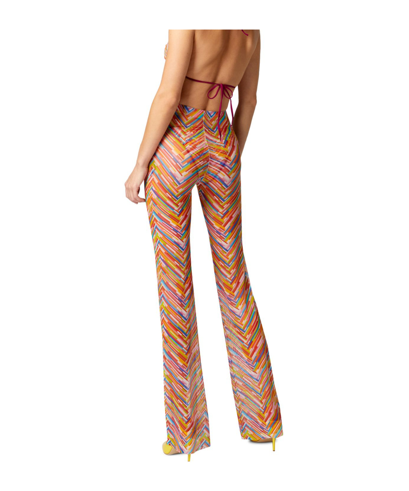 Missoni Gerade Hose Aus Bedrucktem Tüll In Orange