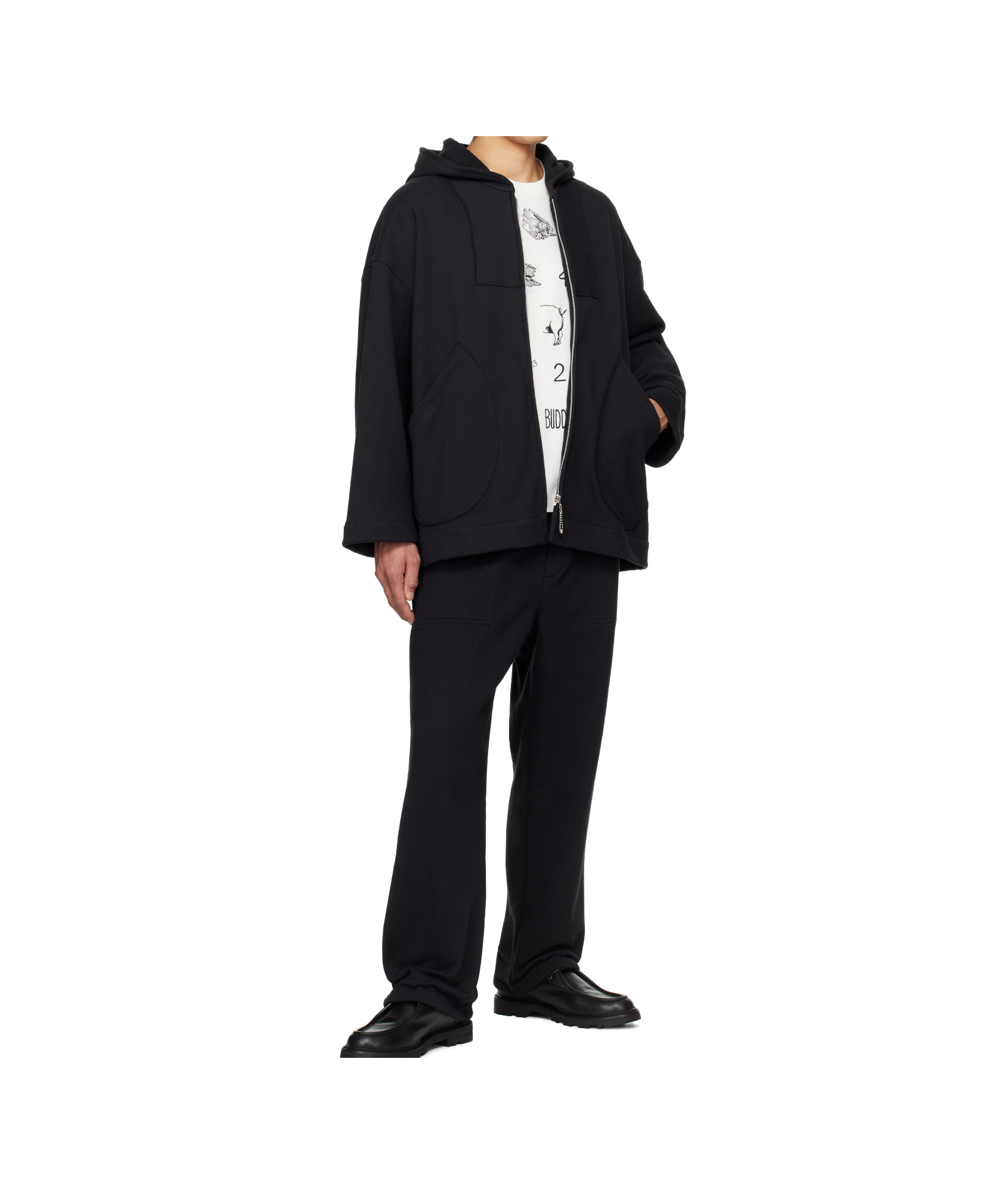 Bode Elastic Waist Sweatpants In Black