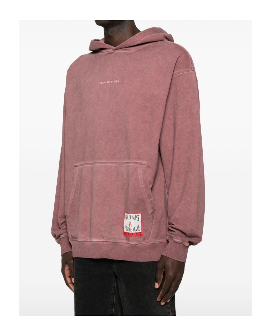 Vision Of Super Washed Dusty Mauve Oversized Sweatshirt In Pink