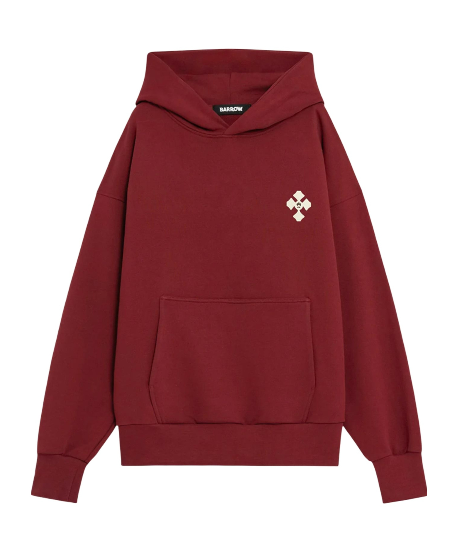 Barrow Logo Hooded Sweatshirt In Burgundy