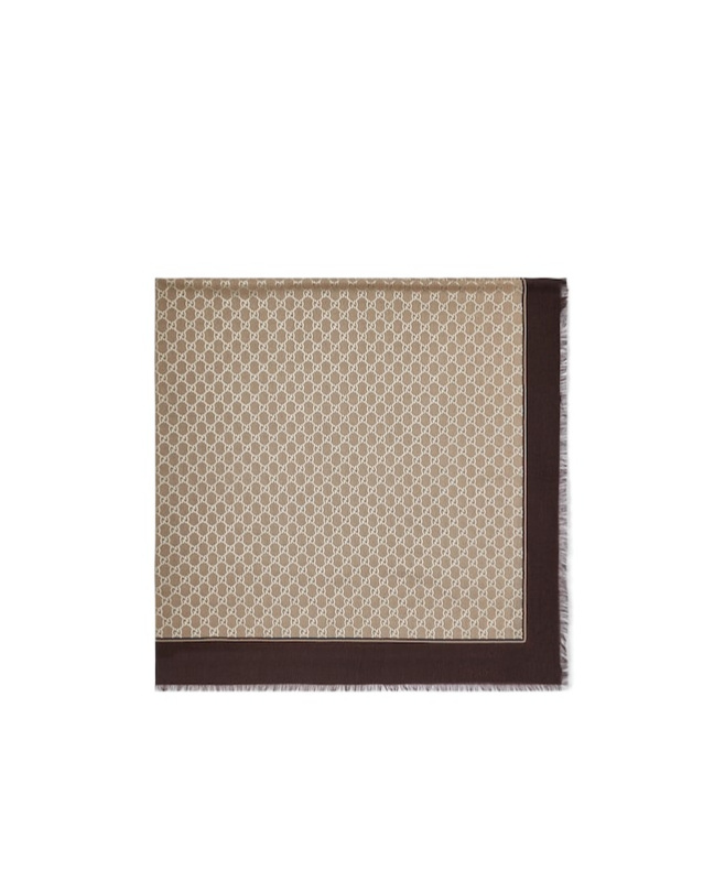 Gucci Square Shawl In Nude